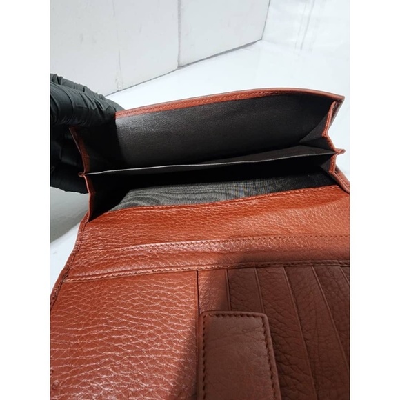 Authentic Gucci GG Canvas and Leather Continental Wallet Beige/Burgundy - Picture 13 of 16